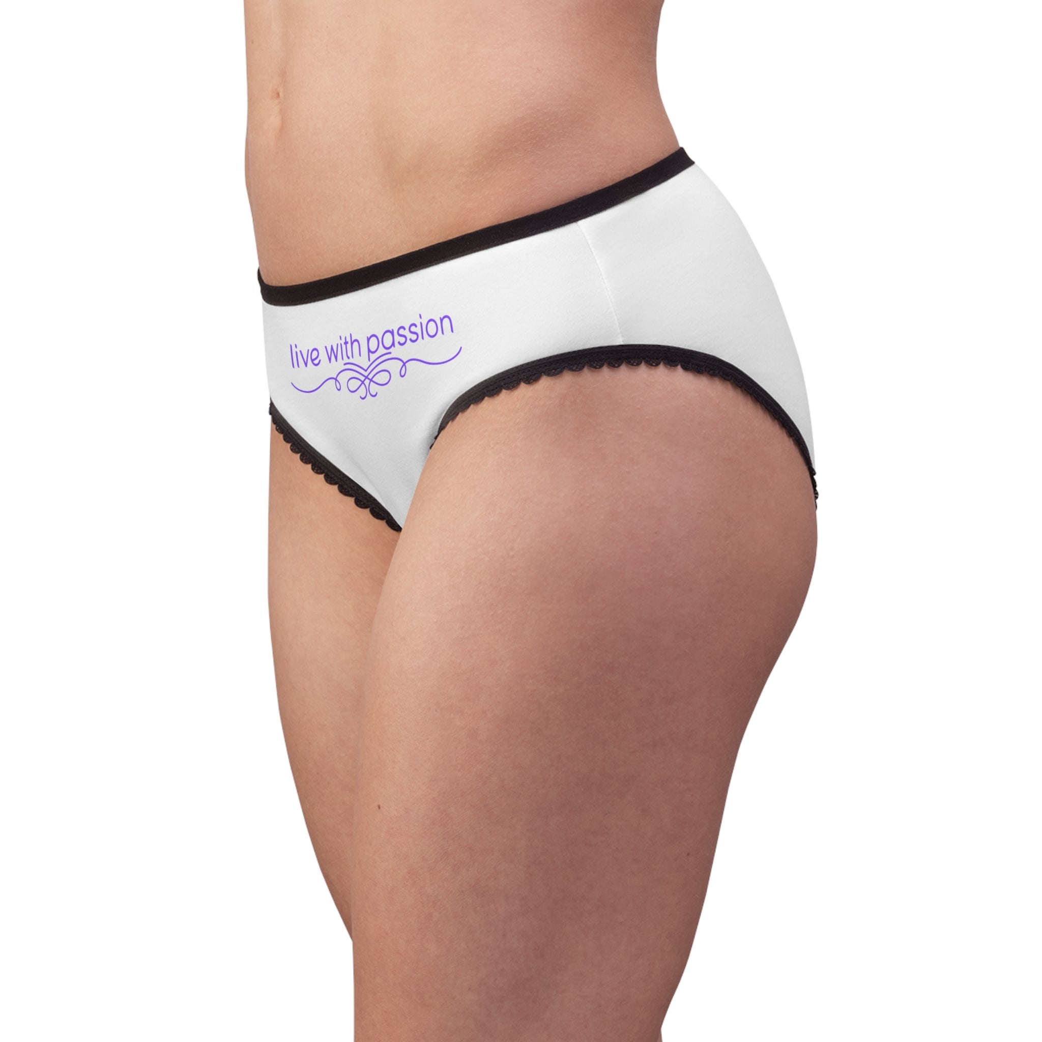 Live With Passion Women's Briefs — Inspirational Script Undies