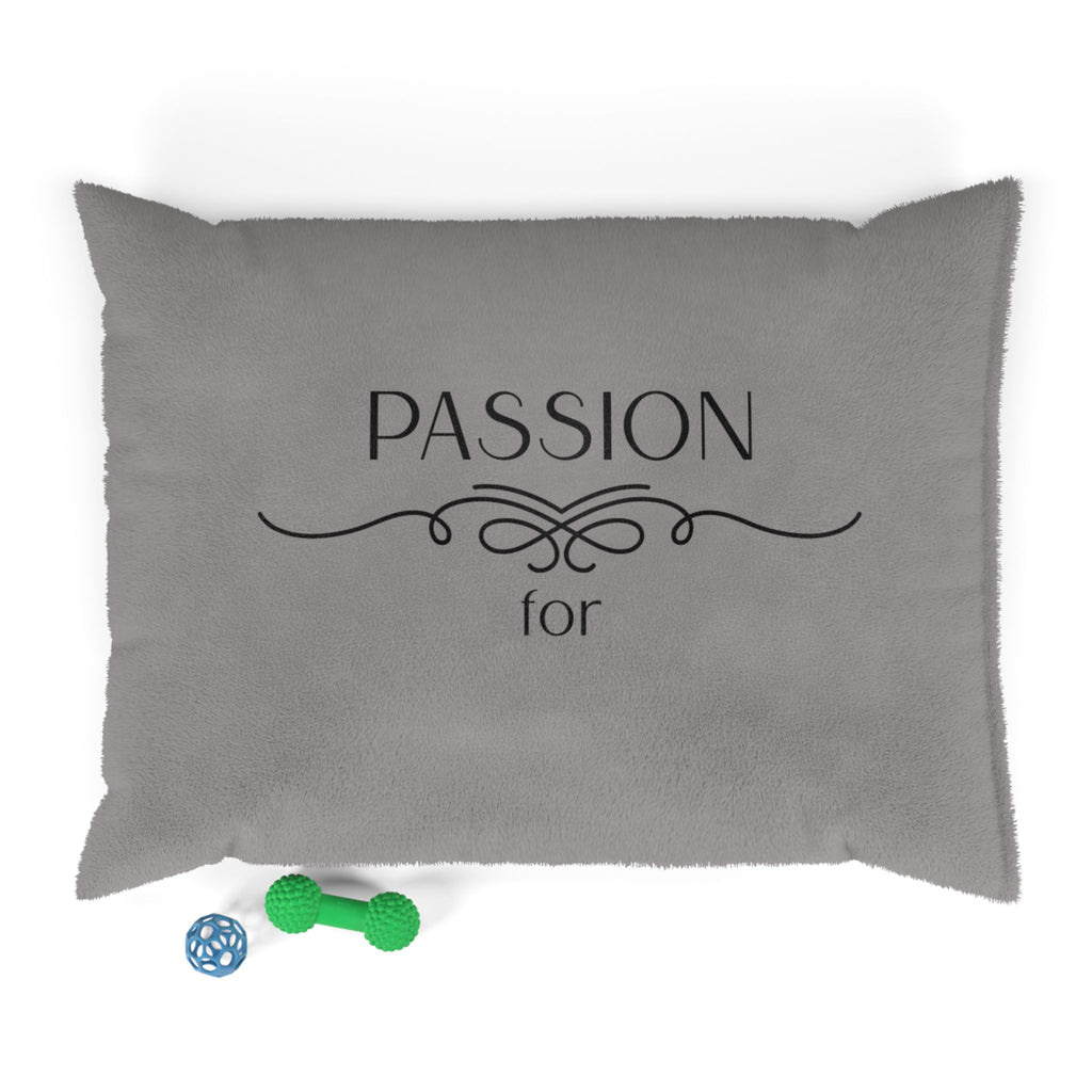 Passion For — Plush Pet Bed (Personalizable, Soft Fleece Cushion for Dogs & Cats)