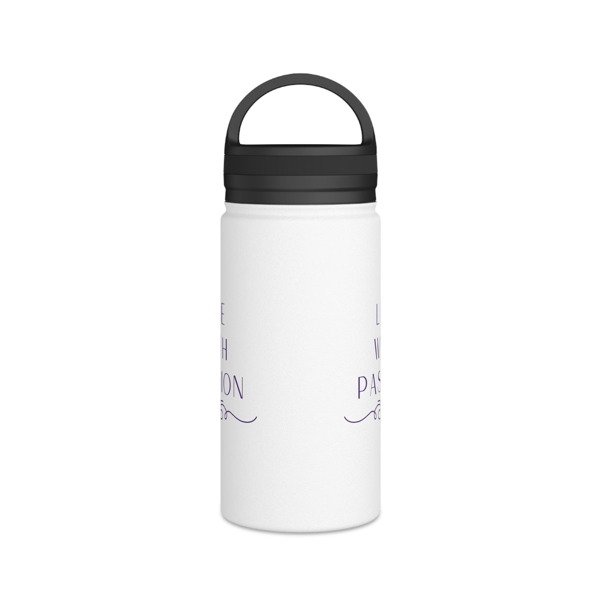 Insulated Stainless Steel Water Bottle with Handle Lid – Beach Calm Design