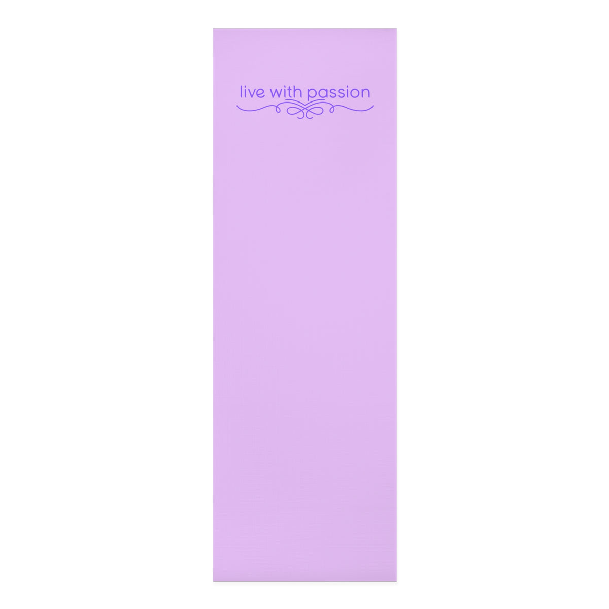 Yoga Mat — Lavender Foam "Live With Passion"