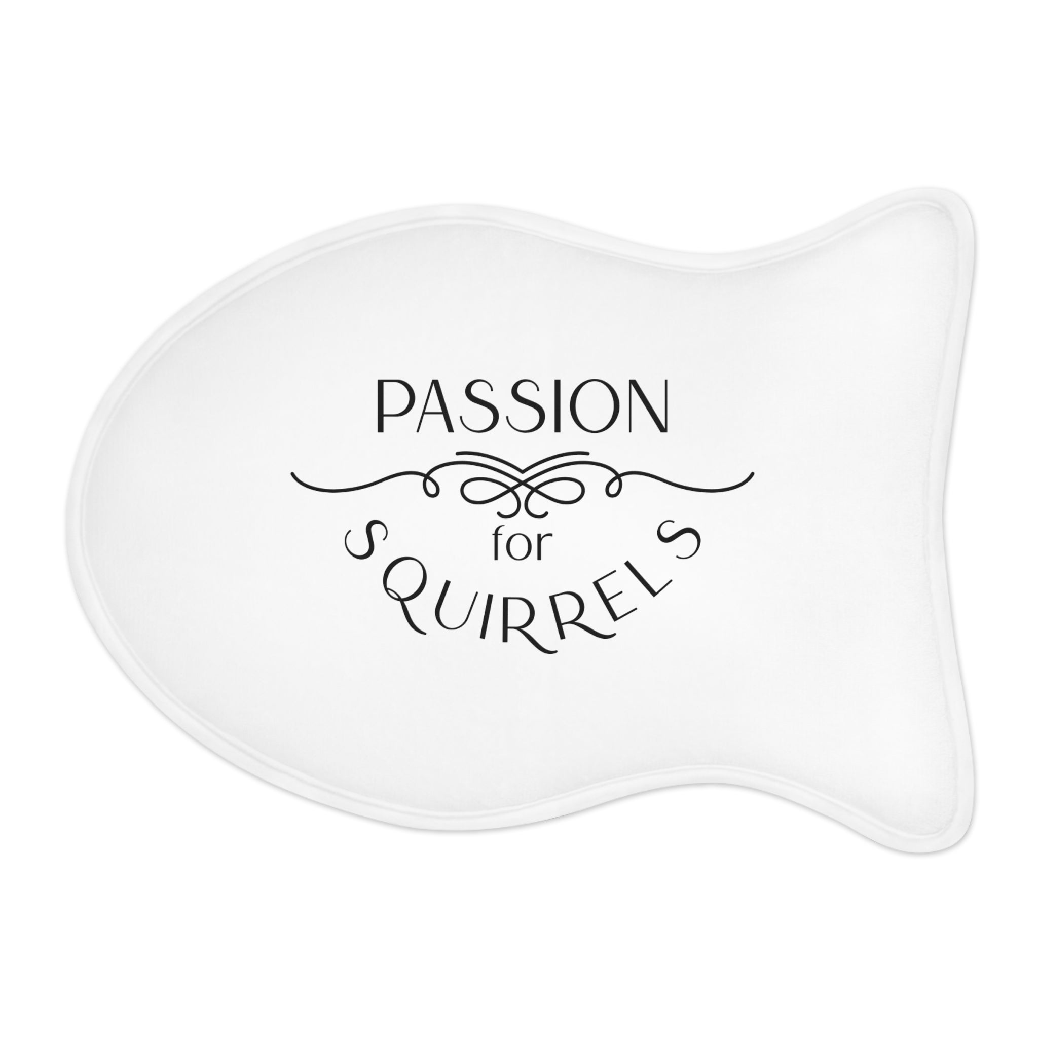 Pet Feeding Mat - "Passion for Squirrels" Decorative Bowl Mat for Dogs & Cats