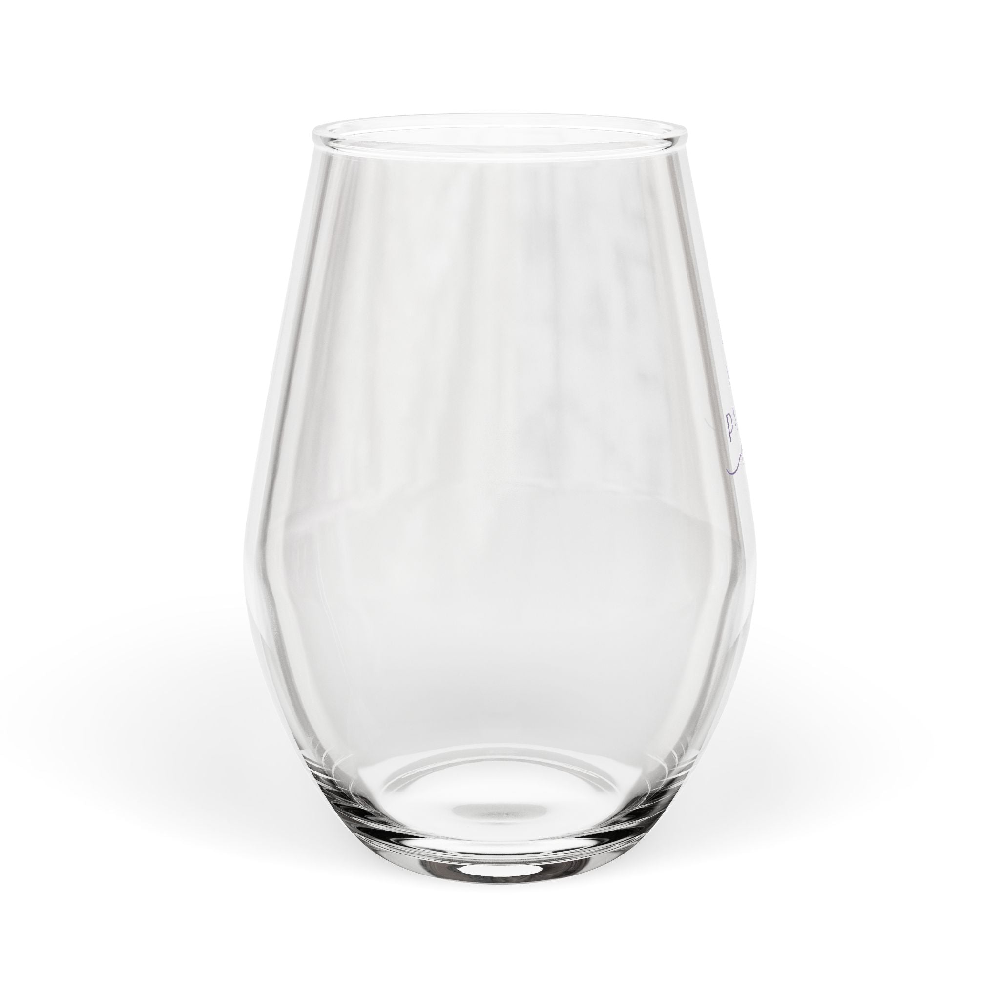 Live With Passion Stemless Wine Glass — 12oz Inspirational Barware Gift