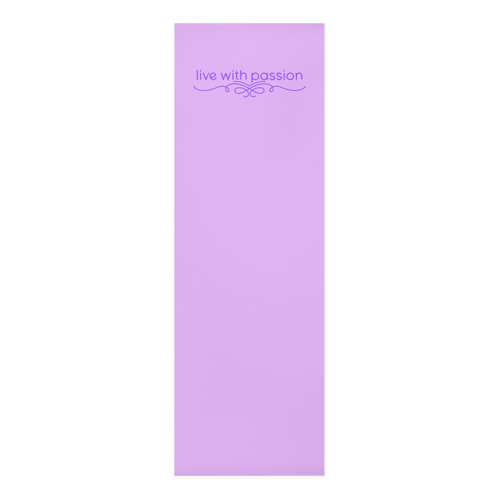 Yoga Mat — Lavender Foam "Live With Passion"