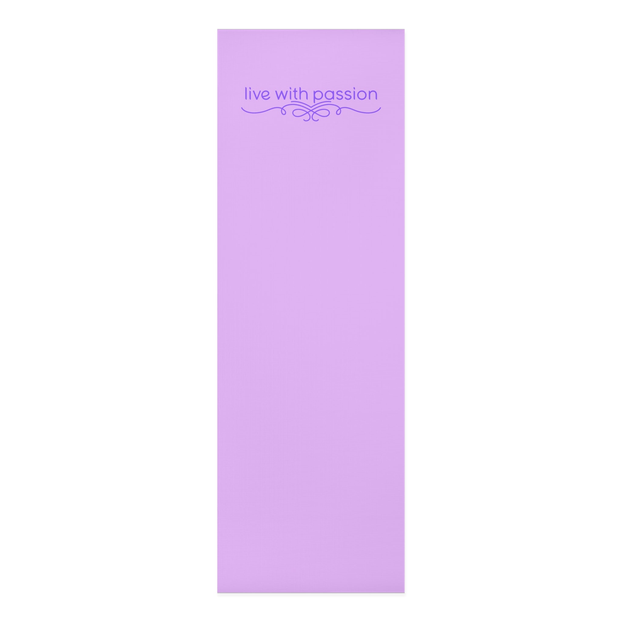 Yoga Mat — Lavender Foam "Live With Passion"