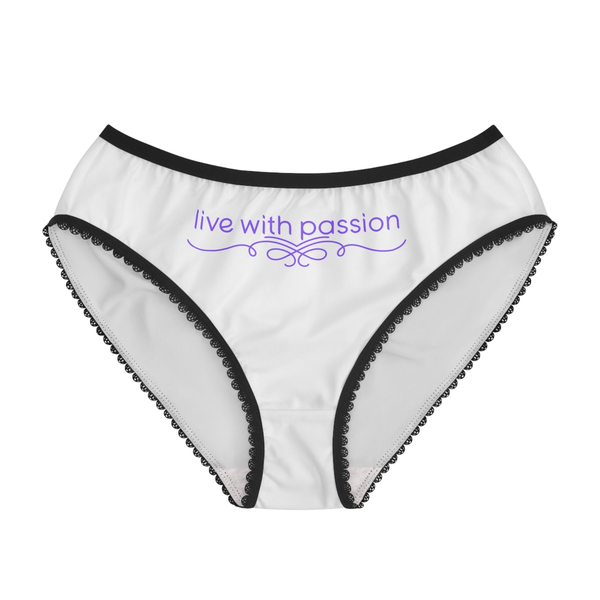 Live With Passion Women's Briefs — Inspirational Script Undies