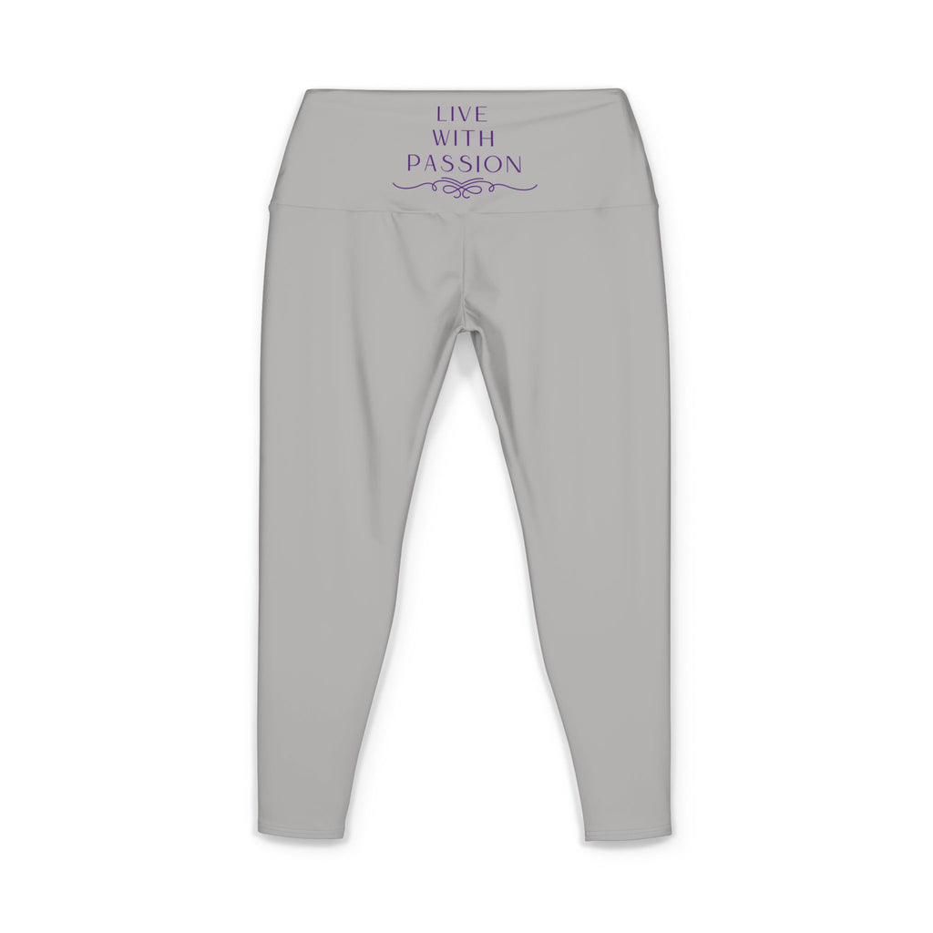 Live With Passion Yoga Pants — Women’s High-Waist Leggings, Inspirational Activewear