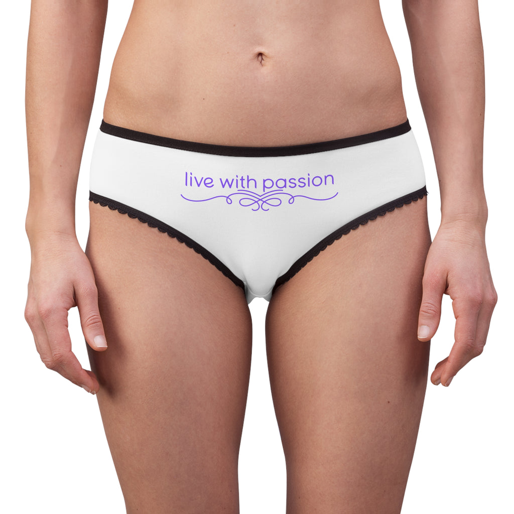 Live With Passion Women's Briefs — Inspirational Script Undies