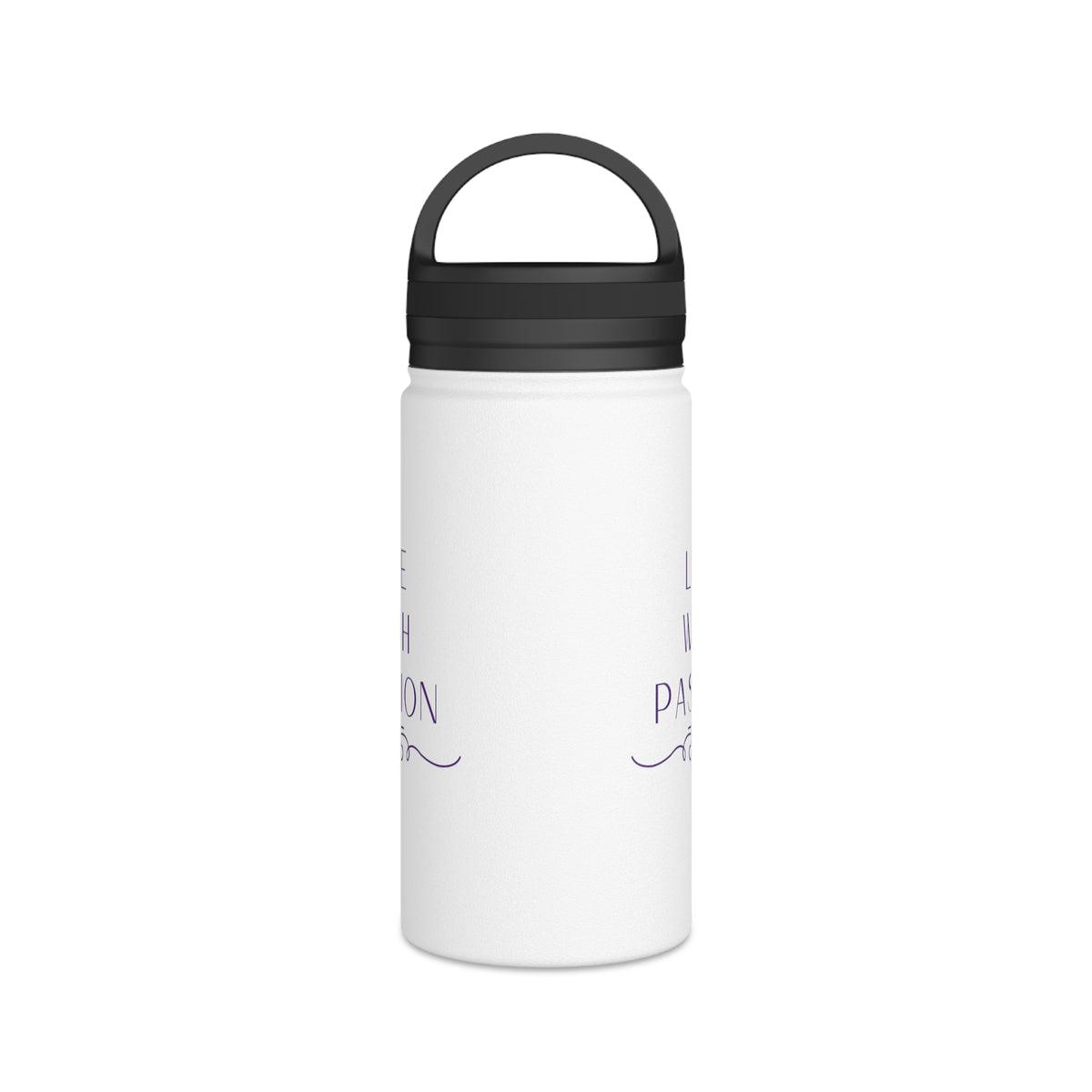 Insulated Stainless Steel Water Bottle with Handle Lid – Beach Calm Design
