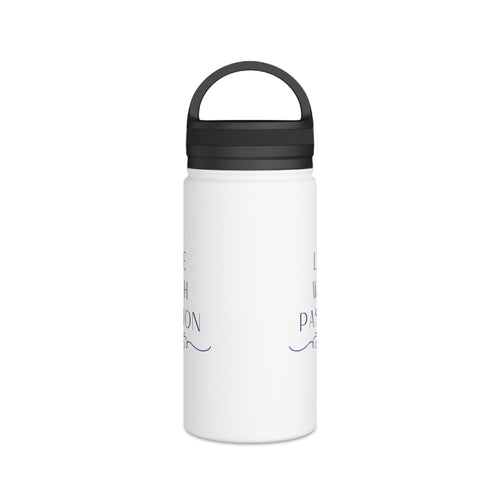 Insulated Stainless Steel Water Bottle with Handle Lid – Beach Calm Design
